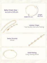 Gold Plated Crystal Sequence Belly Chain