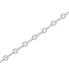 Rhodium Plated Crystal Sequence Belly Chain