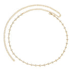 Gold Plated Faceted Triangle Belly Chain