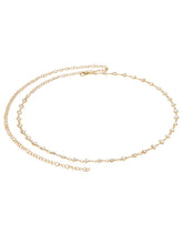 Gold Plated Faceted Triangle Belly Chain