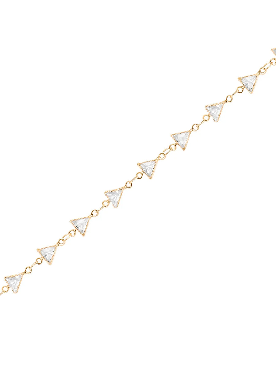 Gold Plated Faceted Triangle Belly Chain
