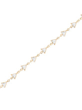 Gold Plated Faceted Triangle Belly Chain