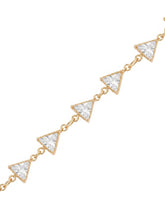 Gold Plated Faceted Triangle Belly Chain