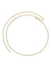 Gold Plated Faceted Triangle Belly Chain