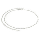 Rhodium Plated Faceted Triangle Belly Chain