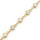 Gold Plated Pearl Crystal Belly Chain