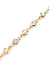 Gold Plated Pearl Crystal Belly Chain