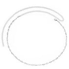 Rhodium Plated Pearl Crystal Belly Chain