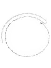 Rhodium Plated Pearl Crystal Belly Chain