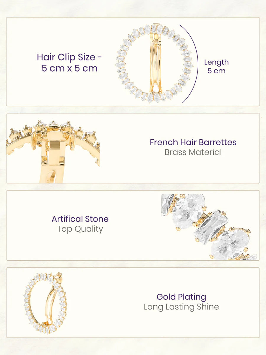 Gold Plated Exquisite Wreath Hair Clip