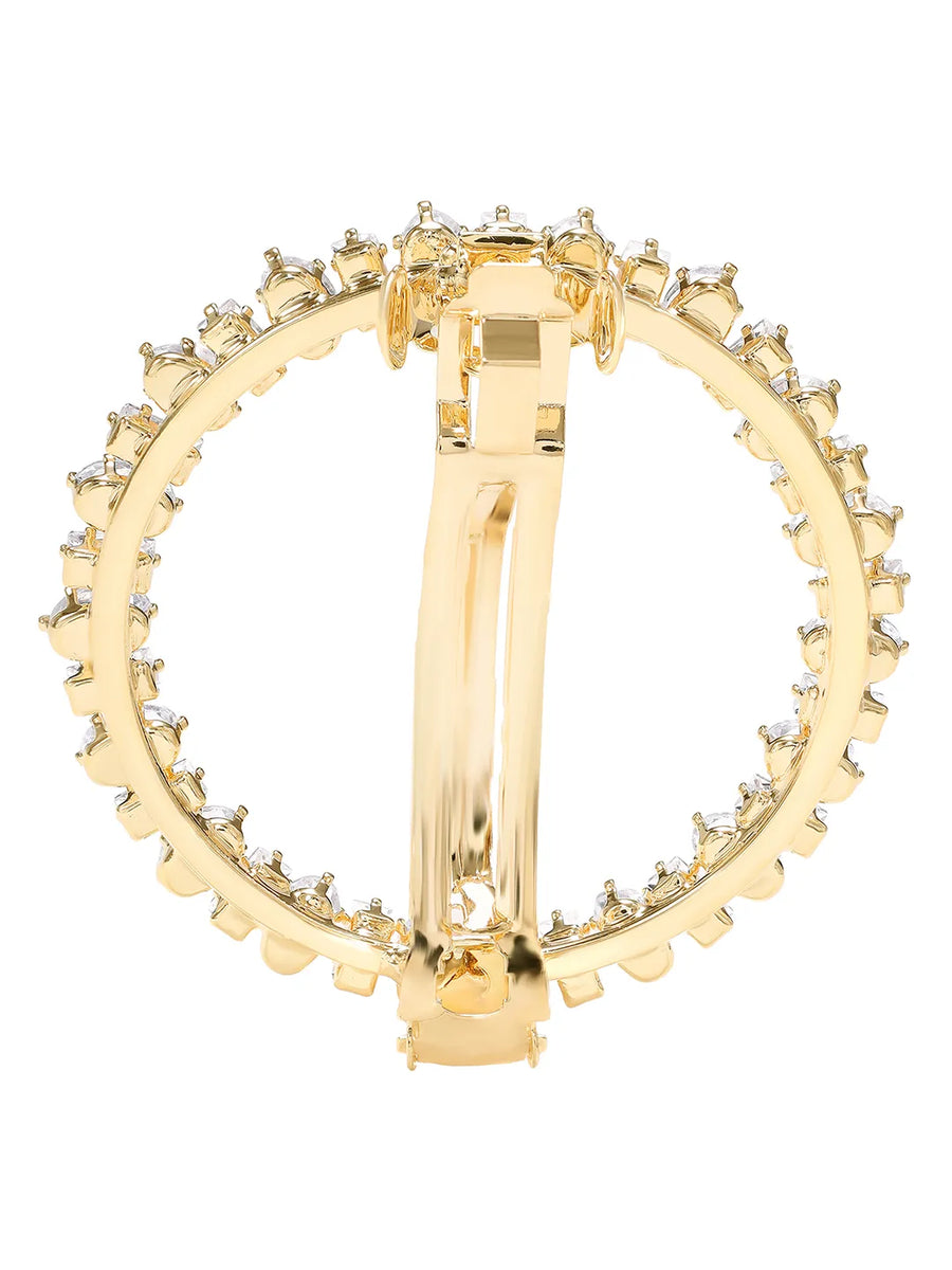 Gold Plated Exquisite Wreath Hair Clip