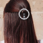Rhodium Plated Exquisite Wreath Hair Clip