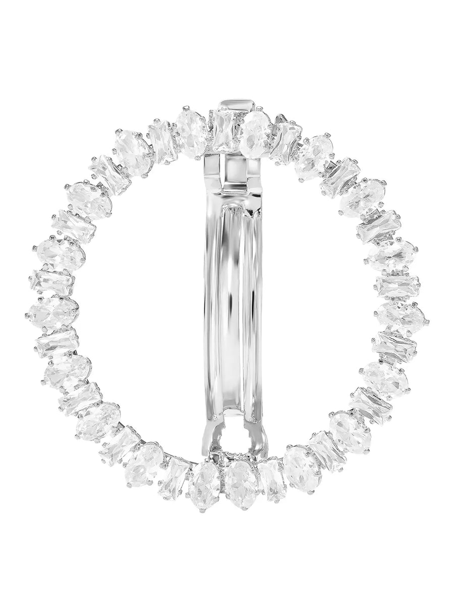 Rhodium Plated Exquisite Wreath Hair Clip