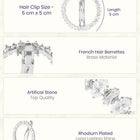 Rhodium Plated Exquisite Wreath Hair Clip
