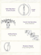 Rhodium Plated Exquisite Wreath Hair Clip