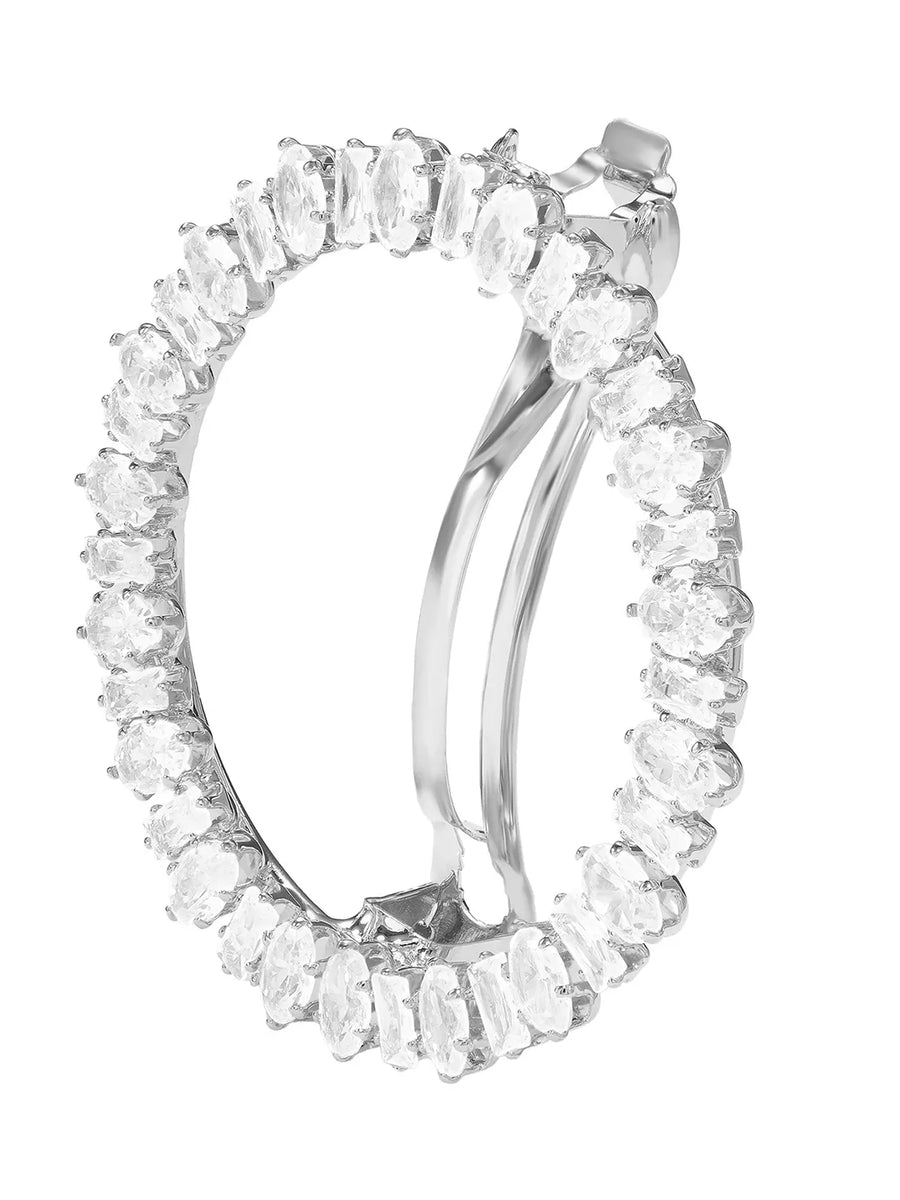 Rhodium Plated Exquisite Wreath Hair Clip