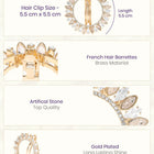 Gold Plated Radiant Petal Wreath Hair Clip