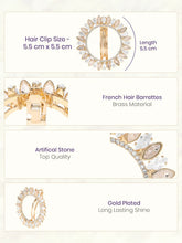Gold Plated Radiant Petal Wreath Hair Clip