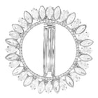 Rhodium Plated Radiant Petal Wreath Hair Clip