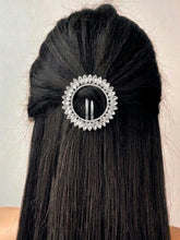 Rhodium Plated Radiant Petal Wreath Hair Clip