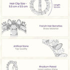 Rhodium Plated Radiant Petal Wreath Hair Clip