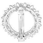 Rhodium Plated Radiant Petal Wreath Hair Clip