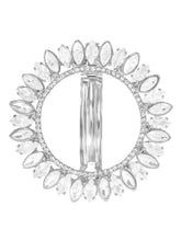 Rhodium Plated Radiant Petal Wreath Hair Clip
