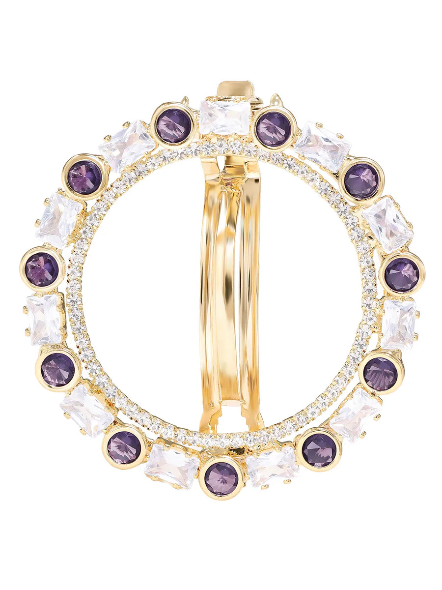 Gold Plated Radiant Petal Wreath Hair Clip
