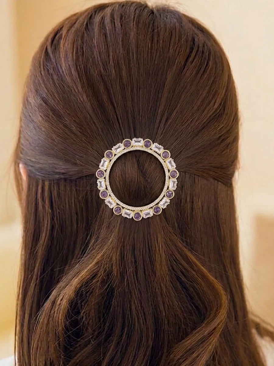 Gold Plated Radiant Petal Wreath Hair Clip