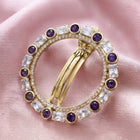 Gold Plated Gilded Mosaic Hair Clip
