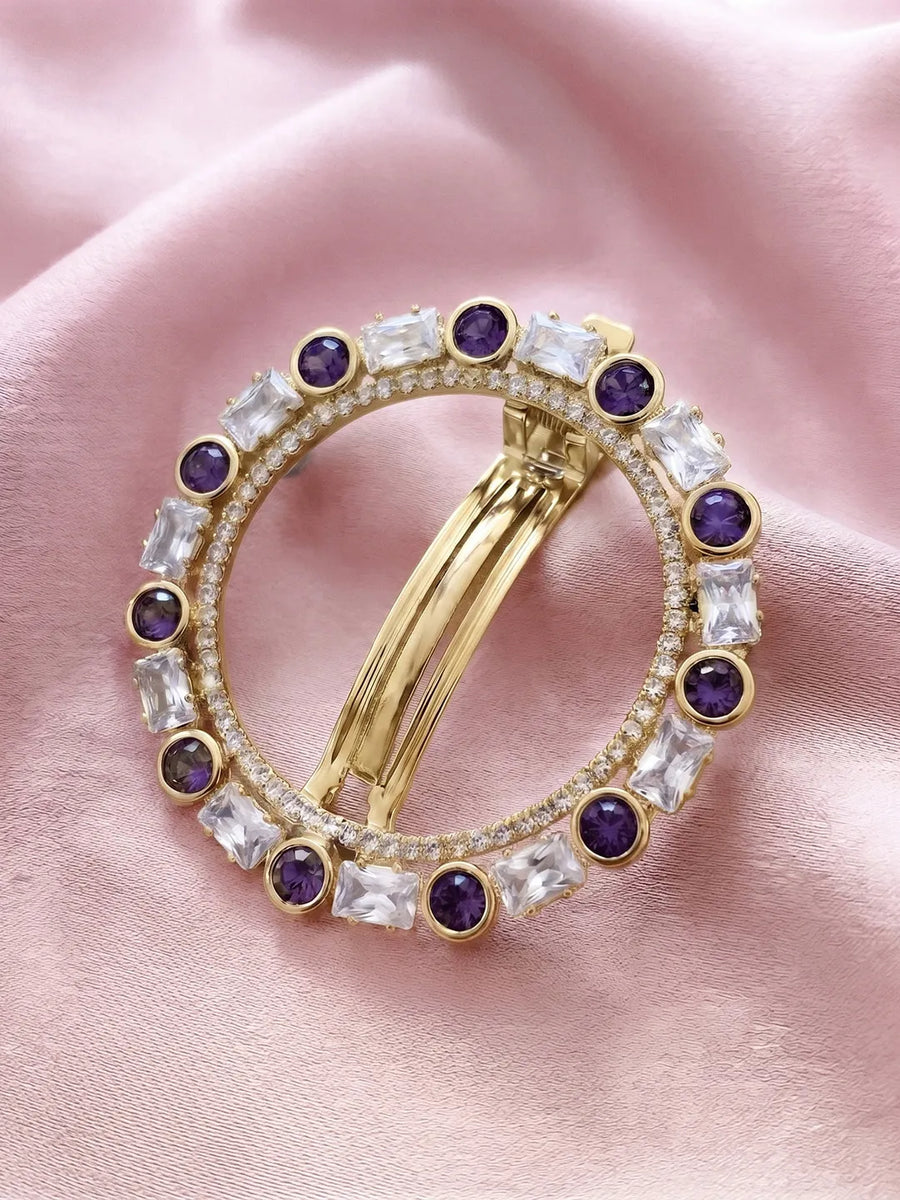 Gold Plated Radiant Petal Wreath Hair Clip