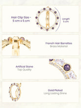 Gold Plated Radiant Petal Wreath Hair Clip