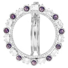 Rhodium Plated Gilded Mosaic Hair Clip
