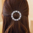 Rhodium Plated Gilded Mosaic Hair Clip