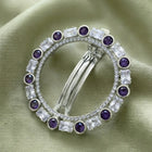 Rhodium Plated Gilded Mosaic Hair Clip
