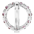 Rhodium Plated Gilded Mosaic Hair Clip