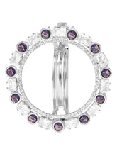 Rhodium Plated Gilded Mosaic Hair Clip