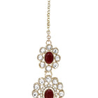 Gold Plated Maroon Beaded Kundan Choker Set