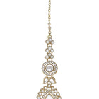 Gold Plated White Drop Kundan Necklace Set