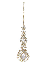 Gold Plated White Drop Kundan Necklace Set