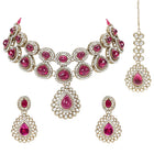Gold Plated Royal Ruby Kundan Necklace Set