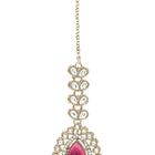 Gold Plated Royal Ruby Kundan Necklace Set