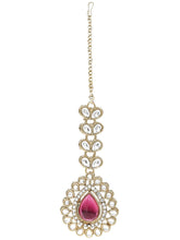Gold Plated Royal Ruby Kundan Necklace Set