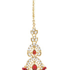 Gold Plated Maroon Pearl Bridal Necklace Set