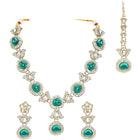 Gold Plated Green Kundan Designer Necklace set