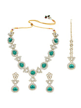 Gold Plated Green Kundan Designer Necklace set