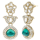Gold Plated Green Kundan Designer Necklace set