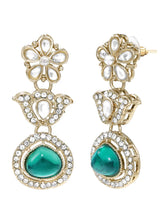 Gold Plated Green Kundan Designer Necklace set