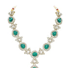 Gold Plated Green Kundan Designer Necklace set