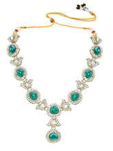 Gold Plated Green Kundan Designer Necklace set